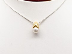 Signed MIKIMOTO $1500 6mm Cultured Pearl 18k Yellow Gold Slide Pendant 3g