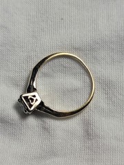1920s Art deco Natural Diamond Ring 14k? 2.5g