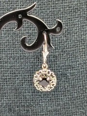 Vtg FNA Sterling Silver Round Smoky Quartz Pendant 18″ Box Necklace Earrings Set