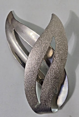 Metal Abstract Brooch Lot, Vtg. to Now. 1 Sarah Coventry Piece. Neat Pieces.