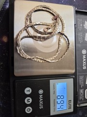 Vintage 14k White Gold Plated Bismark 20 Inch Chain 2.5mm
