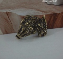 Solid Brass Fierce Dragon Claw Ring 21MM