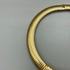 Vintage Gallery Originals Gold Tone Collar Necklace Textured Statement Choker
