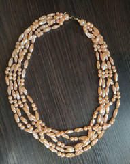 Multi-strand Necklace Made of Artificial Pearls Vintage Soviet Jewelry USSR