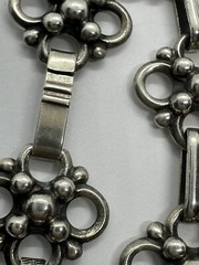 Scholle 830s Silver bracelet Norway Norwegian vintage estate Art Nouveau 1857