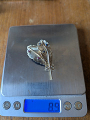 Vintage 14k Gold Feather & Gemstone Brooch/Pin SIGNED 8.9grams eBay GIA Verified