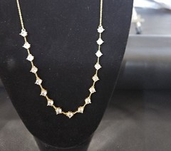 Gold CZ Tennis Necklace