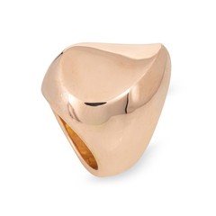 Sculptural Ring 14k Rose Gold Wide Band Sz 7 Estate Fine Cocktail Jewelry