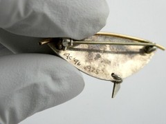 Artisan Signed AC 1996 Sterling Silver Modernist Brooch Handmade Pin 925 4.4g
