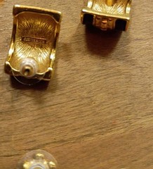 VTG Earrings Pierced Lot Career 80s 90s Statement 10 Pair Mix Goldtone
