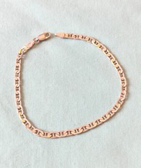 Vintage Italy Sterling Silver 925 Mariner Chain Bracelet 8″