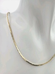 18k GP Necklace Chain Dainty Vintage 18 In Womens Patterned