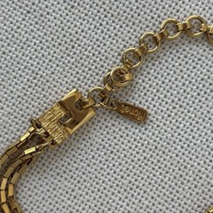 Vintage Monet Gold Tone 3-Strand Necklace Adjustable Length 16-18”