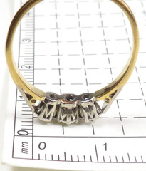 Antique Art Deco 1920’s PPLS 3 Diamond Engagement Ring Size 8.25 UK-Q EGL USA