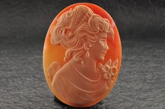 8items , vintage shell cameo White and brown color (Total 322.0ct) with case.