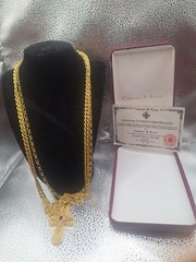 Vtg Camrose & Kross Jackie Kennedy JBK Replica Maltese Cross Necklace W/box COA