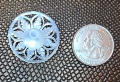 Vintage 1960’s Mother of Pearl Pin Brooch. Secure Clasp. Mint 1″ Round