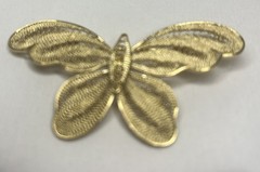 Vintage Butterfly Bug Filigree 2.5 inches GoldTone Fashion Brooch Pin ~Nice~