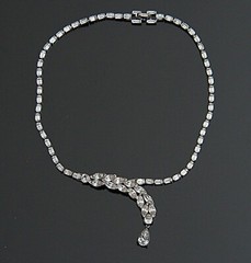Jomaz Joseph Mazer Vintage Rhinestone Necklace Signed