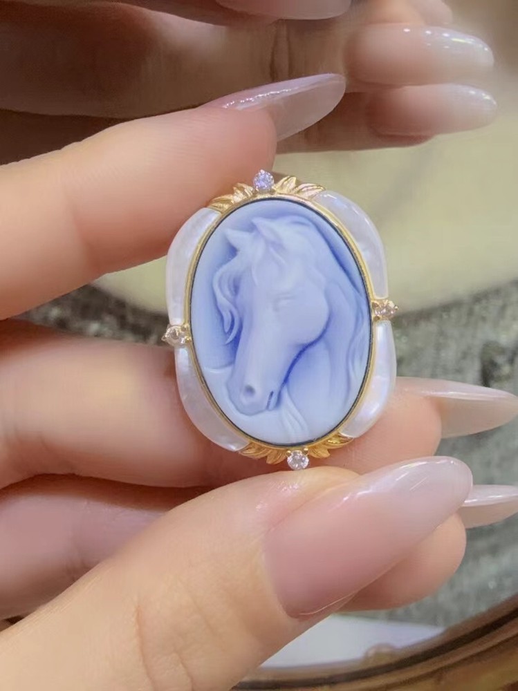 Antique style Cameo Pendant 925 Silver plated Vintage Necklace Estate Jewelry129