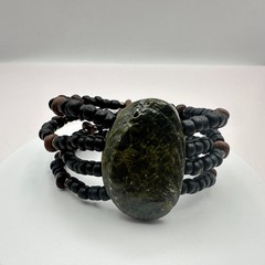 Vintage 90s Boho Multi-Strand Beaded Bracelet Statement Women’s Classic Jewelry