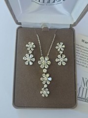 Nolan Miller Ideal Rhinestone Pendant Necklace and Pierced Earrings Set