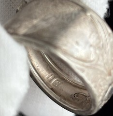 Vintage International Silver Rogers Silver Plated Spoon Ring Floral Size 11.75