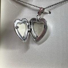 Vintage Sterling 925 Silver Heart Picture Locket On 18” Chain New With Gift Box
