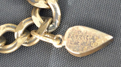 vintage Patricia Locke charm necklace statement Swarovski gold tone 18″ 7 charms