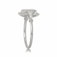 Art Deco Style 2.75Ct Lab-Created Diamond Engagement Ring 14K White Gold Finish