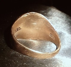Vintage ArtDeco 1931 Bonner High School Signet Ring 10KGold 6 Grms Rare PreWWII