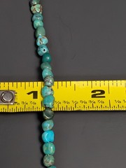 Vintage Turquoise Beaded Necklace 16.5″ 925 Sterling Silver Clasp