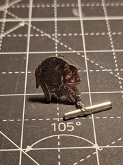 Vintage Native American Indian Head Tie Tack Lapel Pin w/ Chain Buffalo Nickel