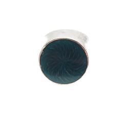 David Andersen 925S Sterling Silver Vintage Norway Enamel Adjustable Ring Size 8