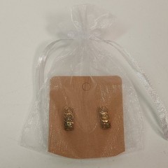 Vintage Evan St. Clair Yellow Gold Tone Diamond Dust Pierced Post Earrings