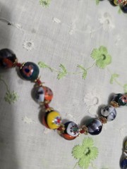 VTG MCM MURANO GLASS BEADS VENETIAN 30in NECKLACE & BRACELET