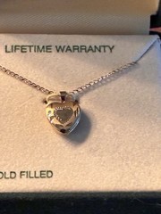Vintage 14k Gold Filled Heart Locket 13in Chain. New In Box