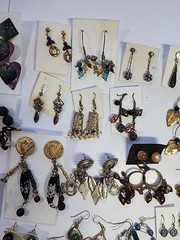 104 Pair Vtg-Now Western Boho Artisan Southwest Rhinestones Earrings Jewlery Lot