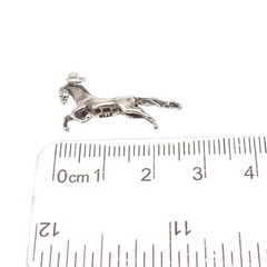 Wheeler Mfg. 925 Sterling Silver Vintage Horse Oxidized Charm Pendant
