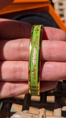 Vintage Rare Hermès Clic Clac-Style Enamel Bangle & Box