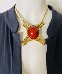 Vintage JULIANA D&E 1960’s Modernist Pendant Necklace Book Piece