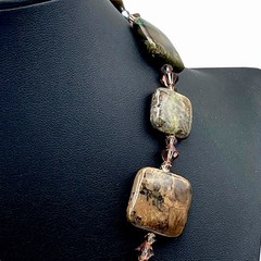 GREEN ONYX CROSS MEDALLION Necklace 86g Sterling Silver ABs Striking ~ Must C!