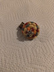 Vintage Colorful Dome Nautical Starfish Adjustable Ring Statement Free Size