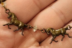 Vintage Pididdly LINKS Galloping Horse Necklace, 21″