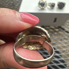 Vintage Costume Jewelry Rings Lot Of 4 See Description Some Missing Stones