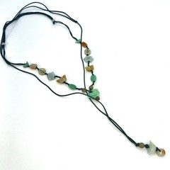 Multi Color Carved Jade Fetish Necklaces Lot Of 2 Pcs Adjustable Length Cord