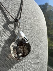 Vintage Sterling Silver & Smoky Quartz Necklace; Made in Israel; Beautiful!