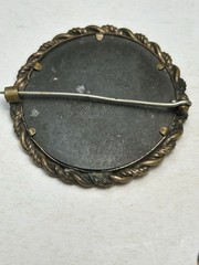 Victorian Mourning Brooch Photo Pin Man C-clasp