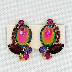 Juliana D&E Fuchsia Watermelon Brooch And Earrings Book Set 2248 & 3470
