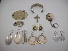 Lot of Vintage Alpaca Mexico Jewelry